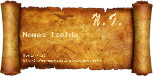 Nemes Izolda névjegykártya